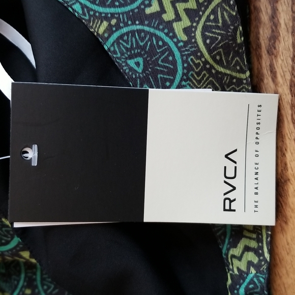 (M) NWT RVCA Glenn Racerback Flowy Front Slit Printed Maxi Dress Vacation Summer - Picture 4 of 13